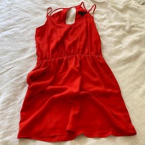 Red Banana Republic dress with pockets